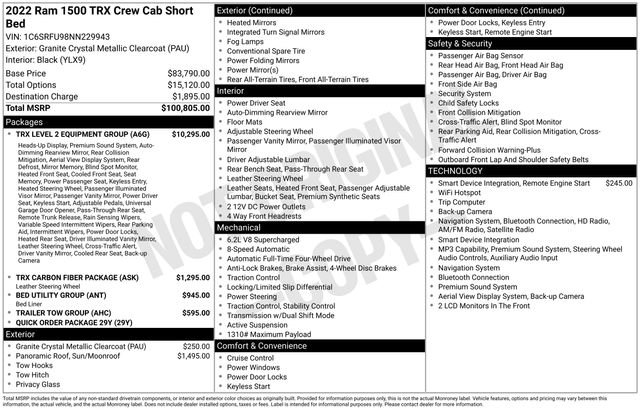 2022 Ram 1500 RAM TRX