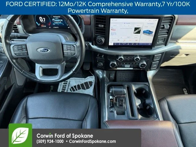 Certified Used 2023 Hot Pepper Red Metallic Tinted Clearcoat Ford Lariat image 4