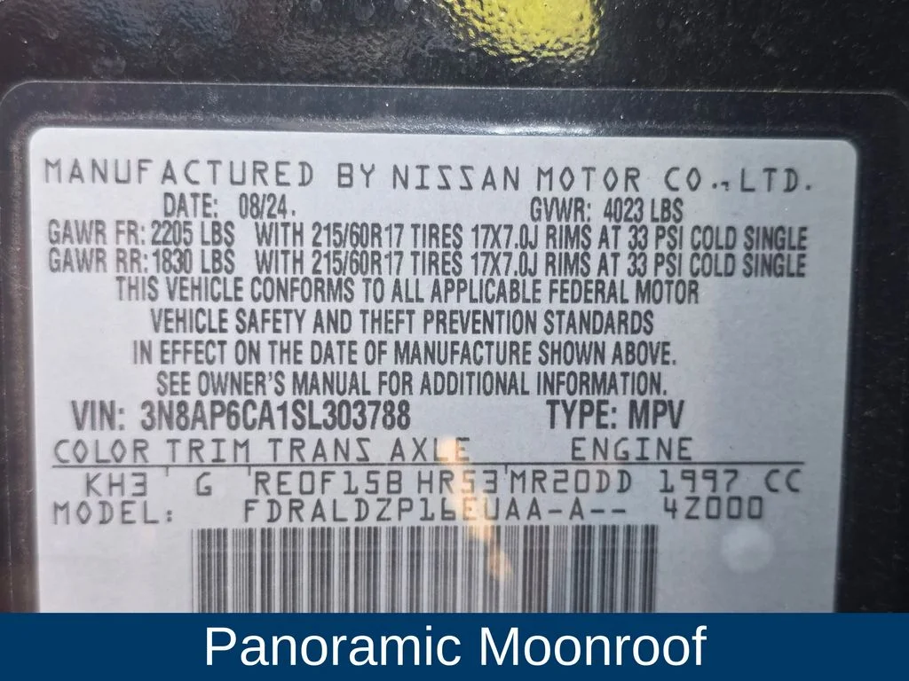 Used 2025 Black Nissan SV image 9