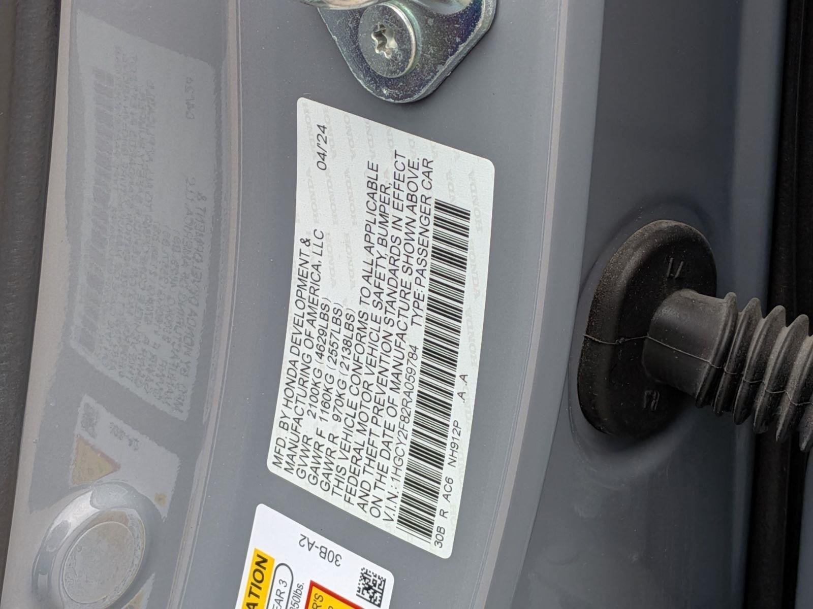 Used 2024 Urban Gray Pearl Honda Touring image 63