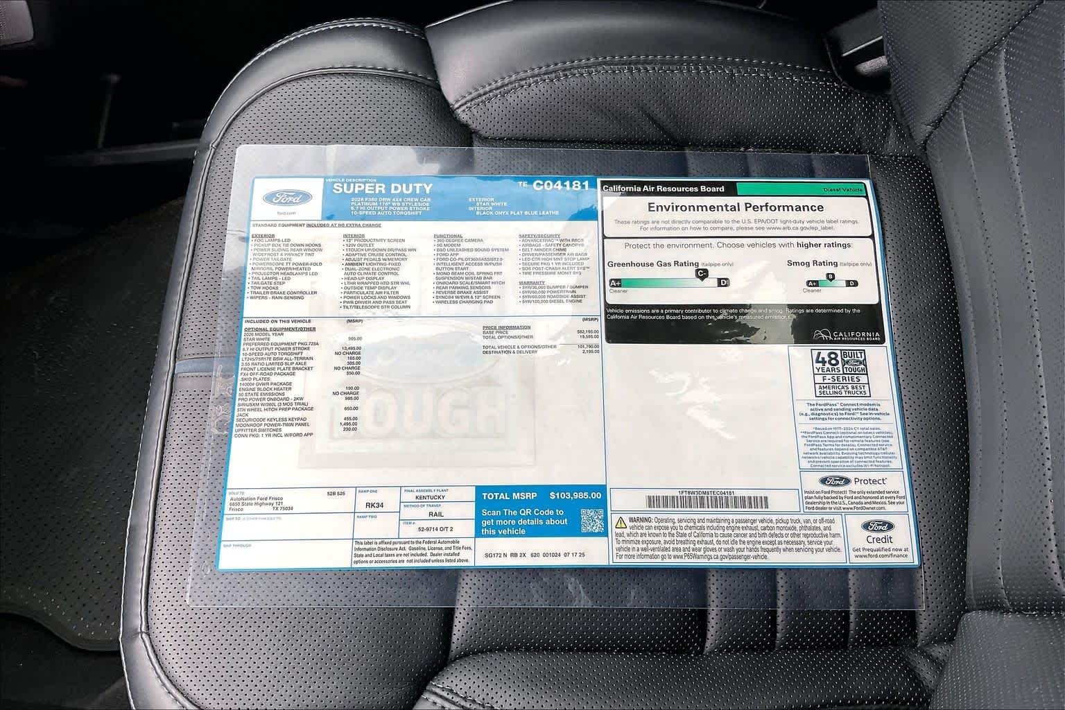 New 2026 Star White Metallic Tri-Coat Ford F-350® Platinum® image 19