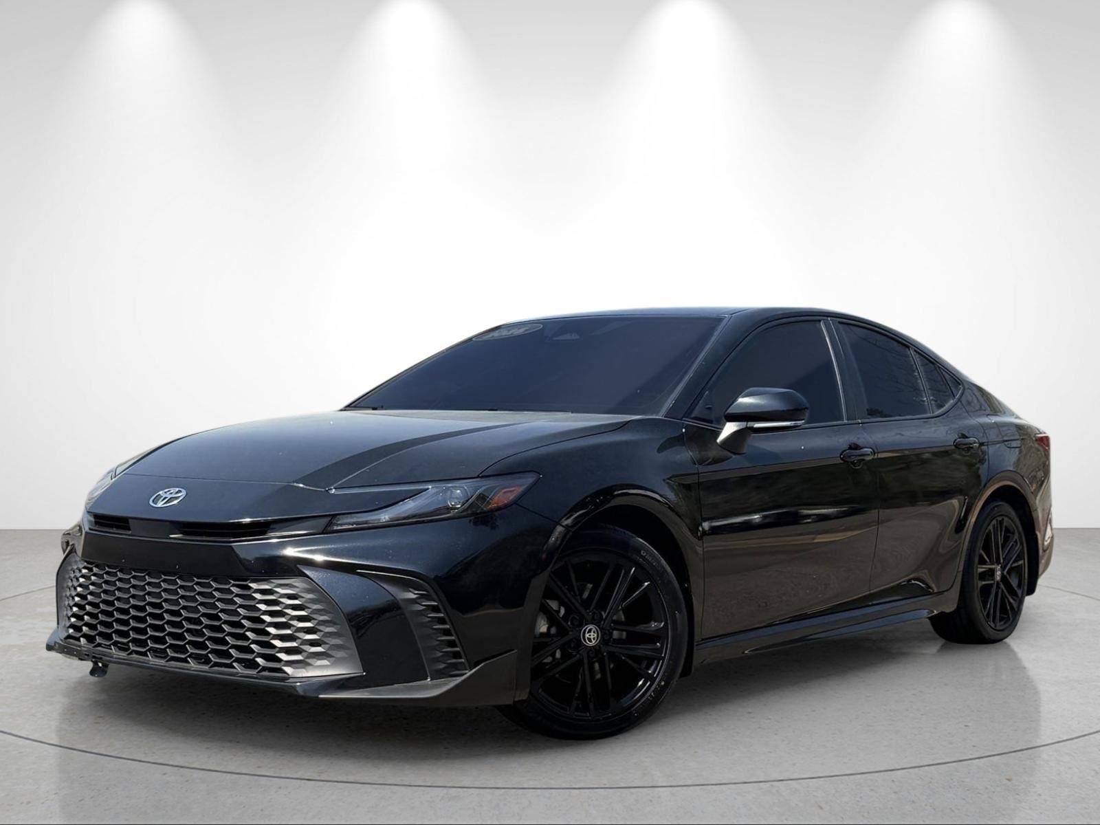 Used 2025 Midnight Black Metallic Toyota SE image 1