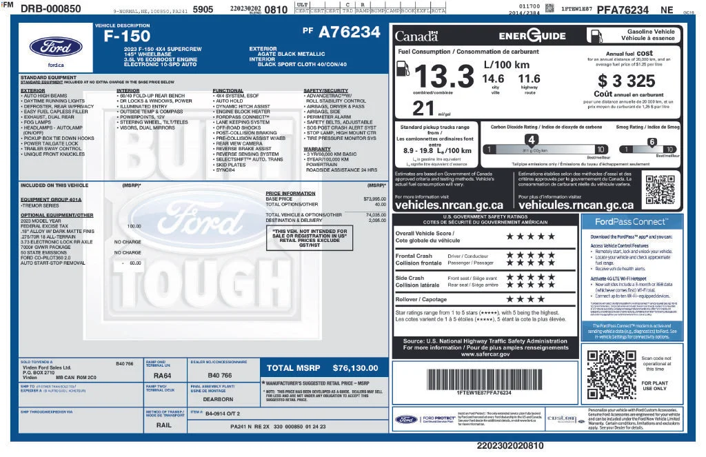 Used 2023 Black Ford Tremor image 5