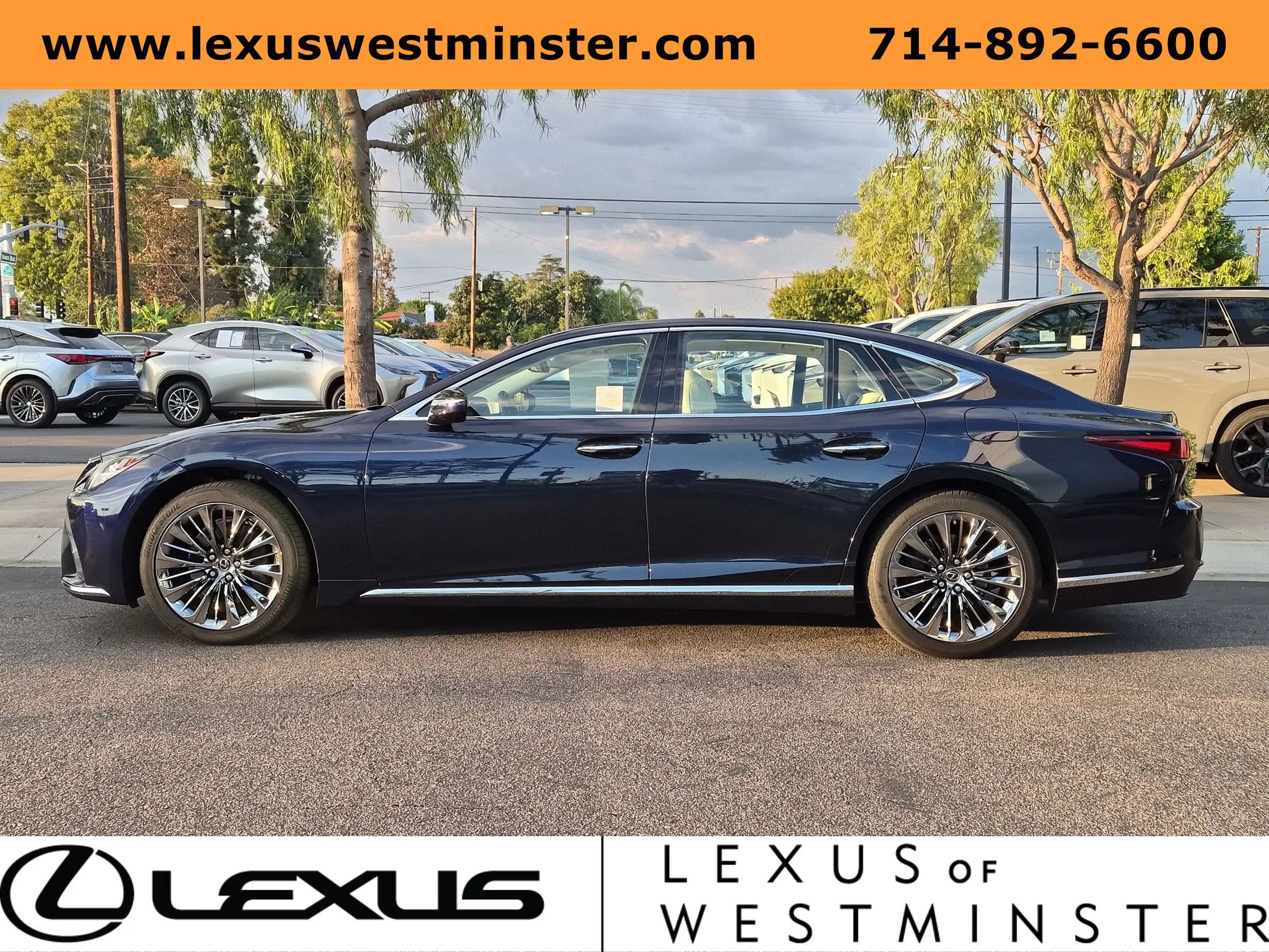 Certified Used 2021 Blue Lexus LS 500 image 12