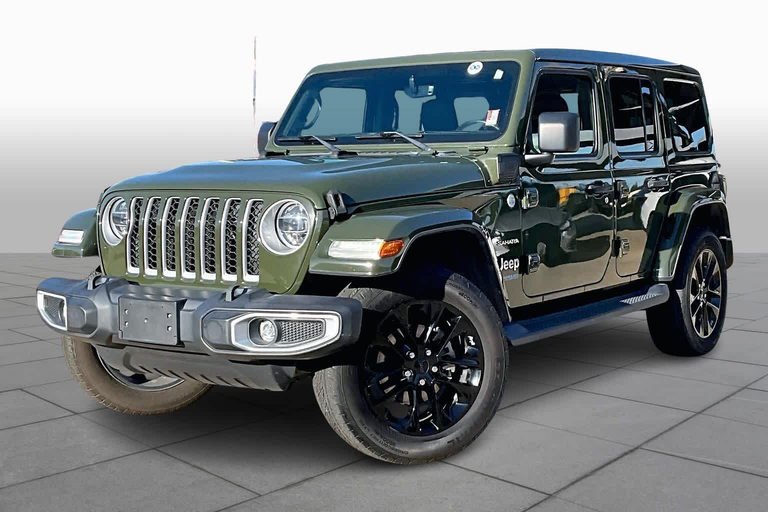 Used 2021 Jeep Wrangler Unlimited Sahara 4XE with VIN 1C4JJXP68MW754089 for sale in Oklahoma City, OK