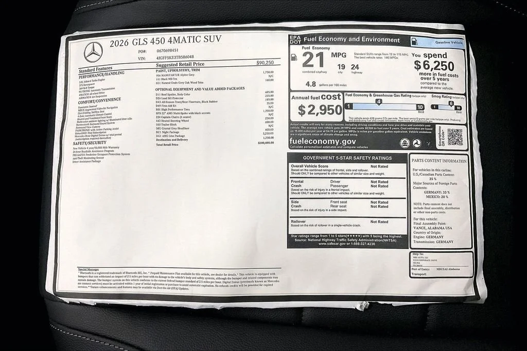 New 2026 MANUFAKTUR Alpine Grey Mercedes-Benz GLS 450 image 32