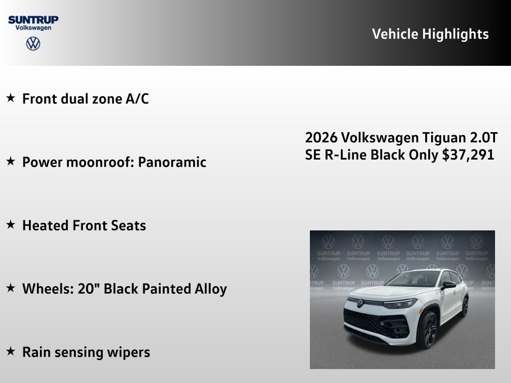 New 2026  Volkswagen 2.0T SE R-Line Black image 7