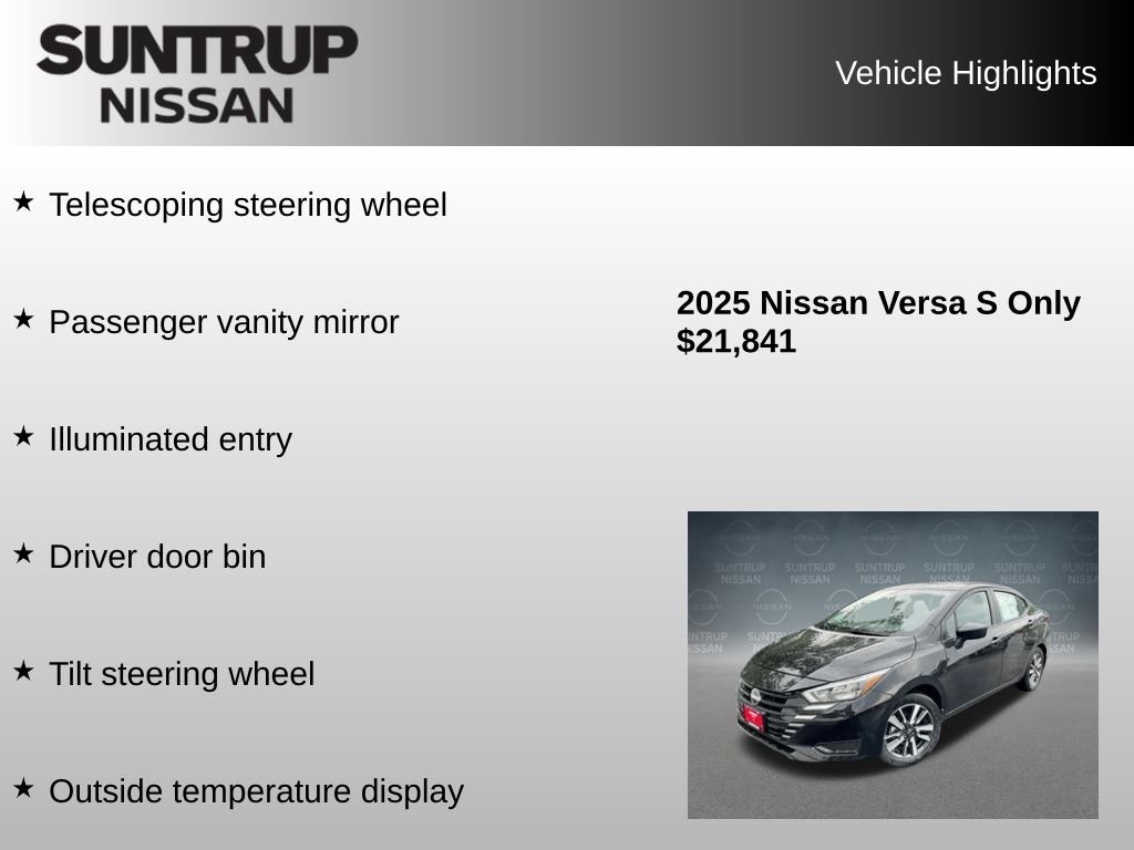 2025 Nissan Versa Sedan S - Photo 40