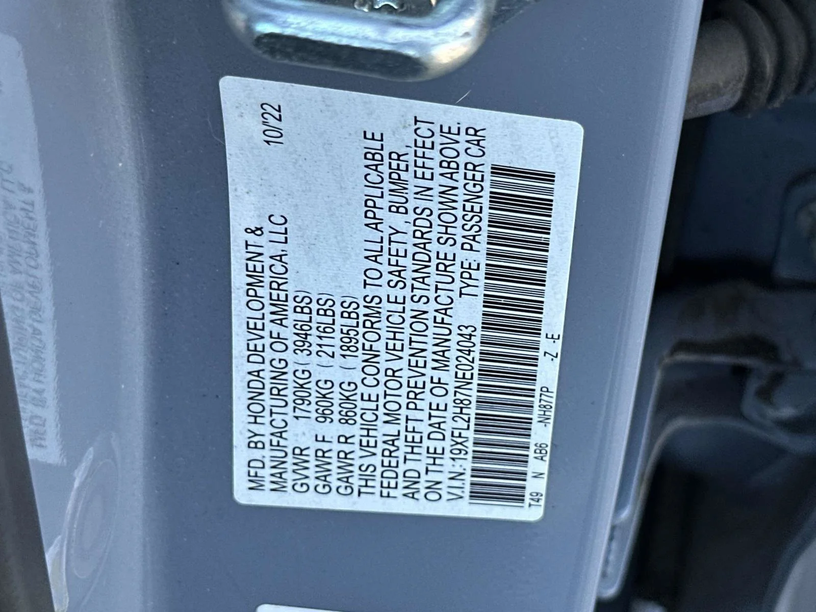 Used 2022 Gray Honda Sport image 27
