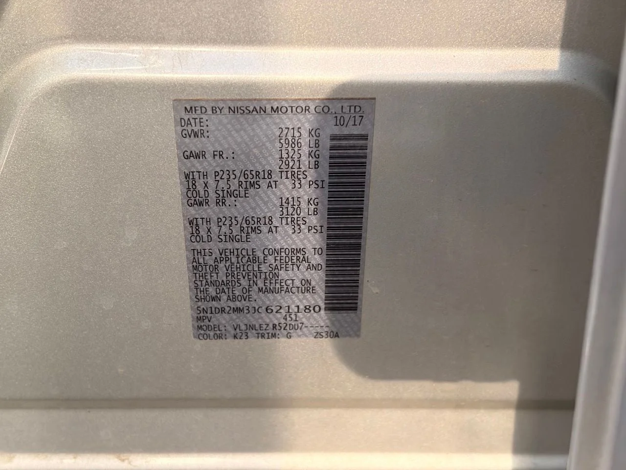 Used 2018 Brilliant Silver Metallic Nissan SV image 9