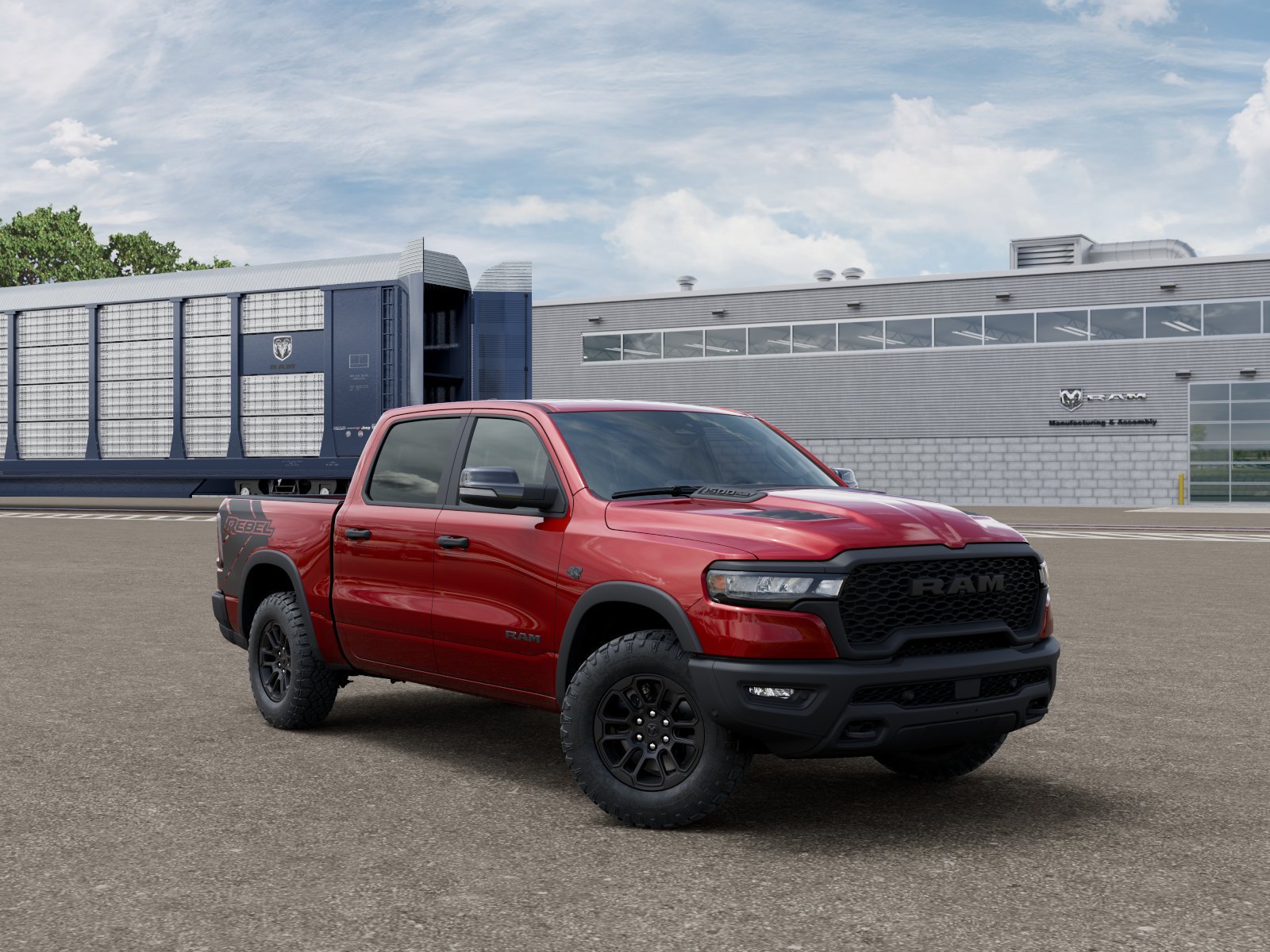 New 2027 Molten Red Pearl-Coat Exterior Paint RAM REBEL image 3