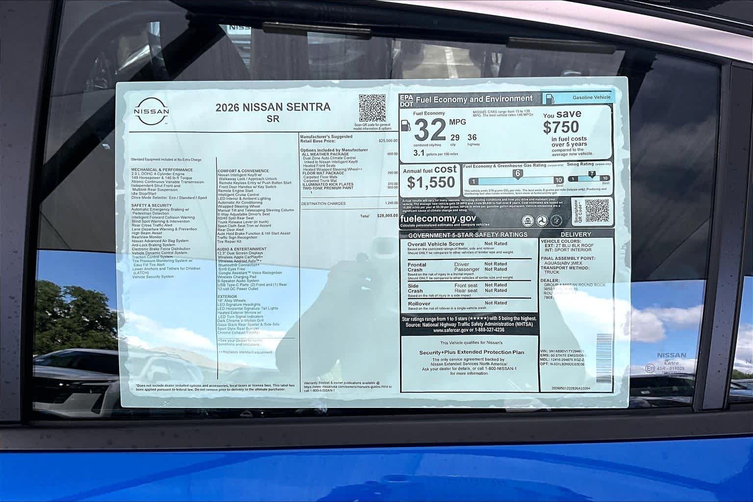 New 2026 Bluestone Pearl / Super Black Two-tone Nissan SR image 19