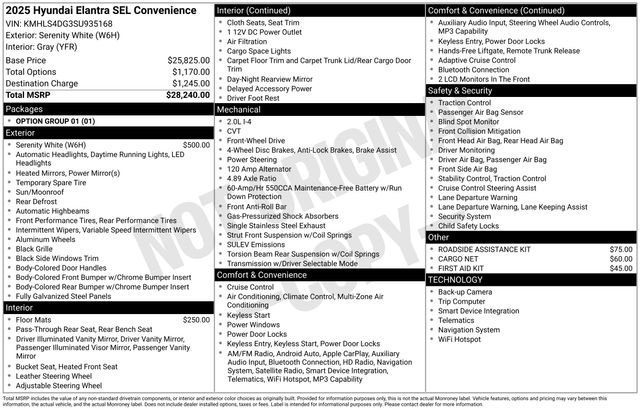 Certified Used 2025 White Hyundai SEL Convenience image 39