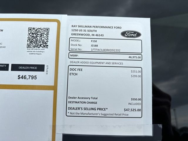 Used 2024 Black Ford XLT image 2