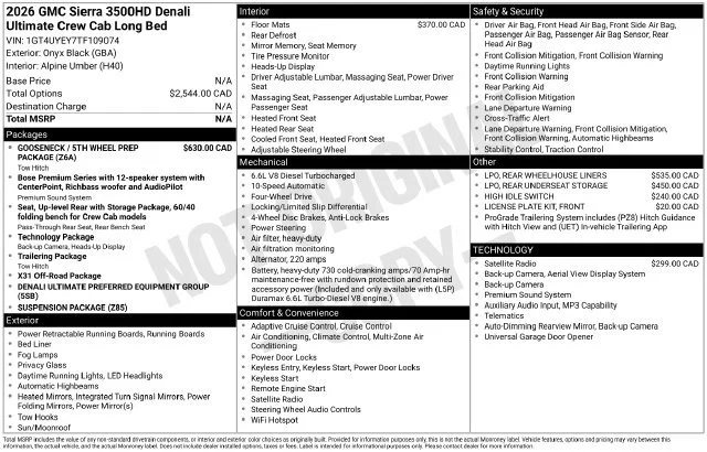 Certified Used 2026 Onyx Black GMC Denali Ultimate DRW image 2