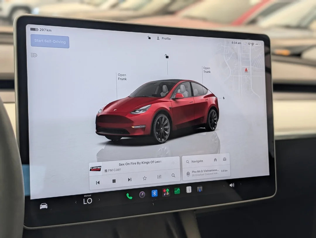 Certified Used 2023 Red Tesla Long Range AWD - Leather - Sunroof - FSD - Auto Steer & More image 19