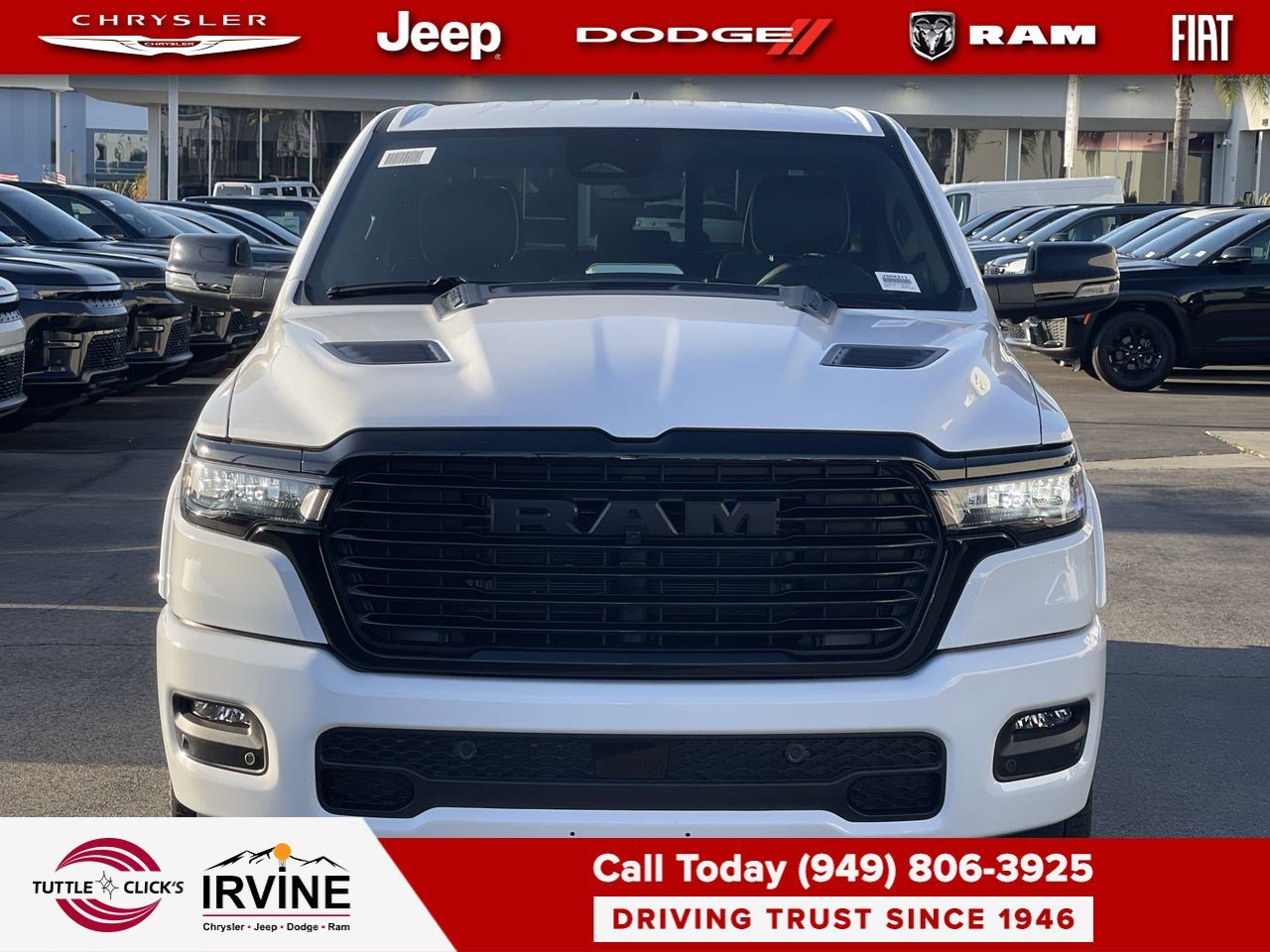 New 2026 Bright White Clear-Coat Exterior Paint RAM Laramie image 2