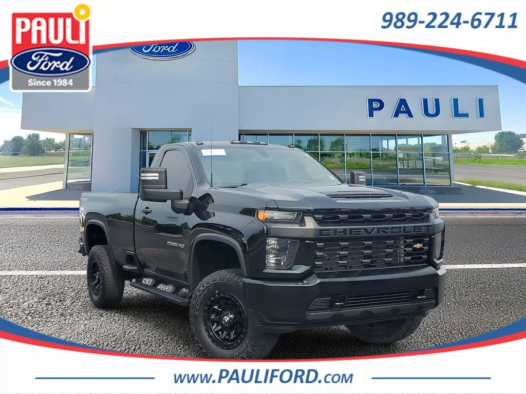 Certified Used 2022 Black Chevrolet Work Truck image 1