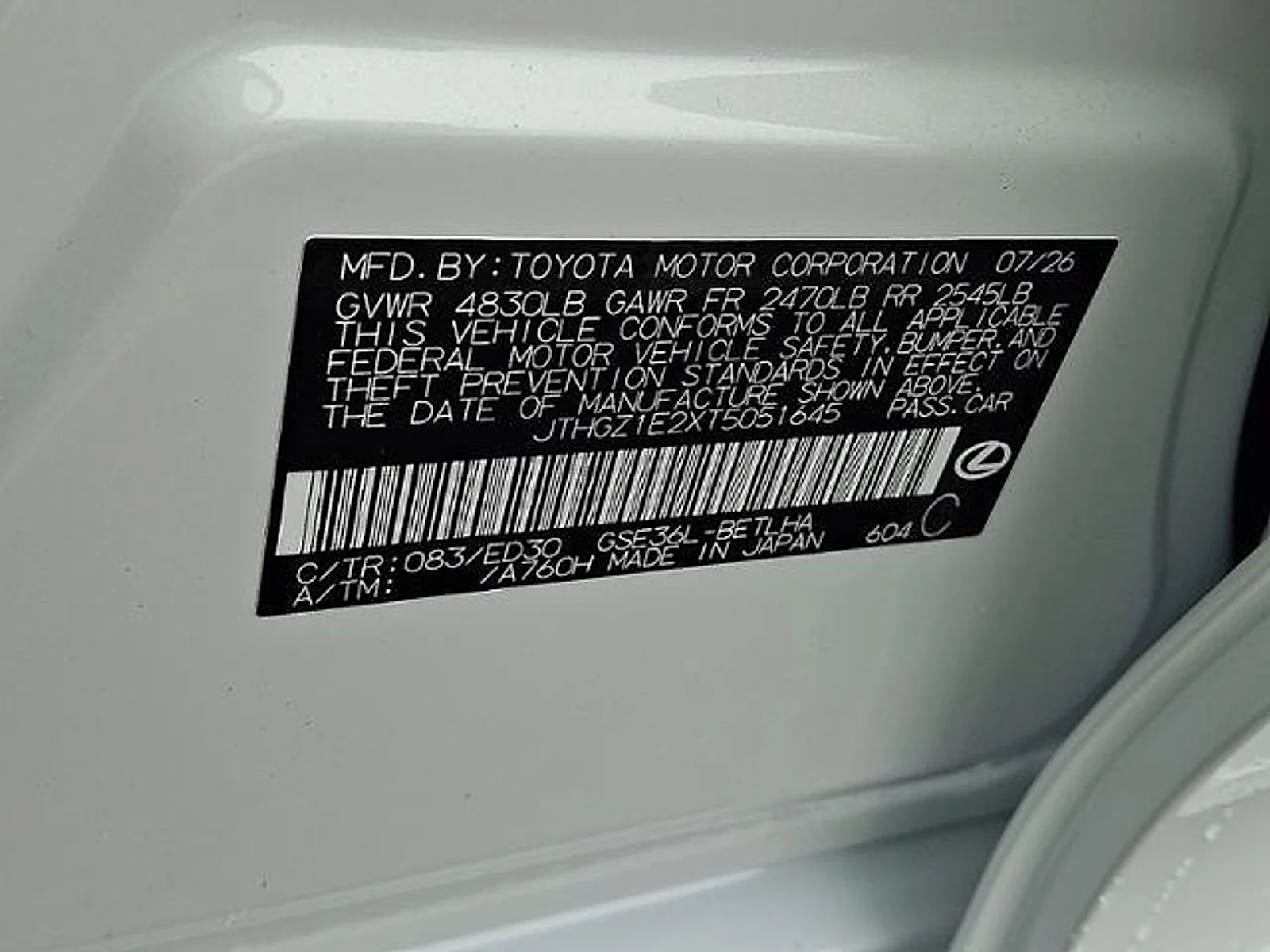 New 2026 Ultra White Lexus F SPORT image 13