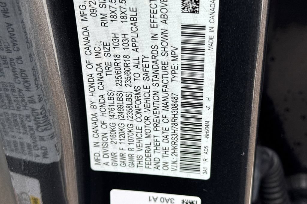 Certified Used 2024 Meteorite Gray Metallic Honda EX-L image 74