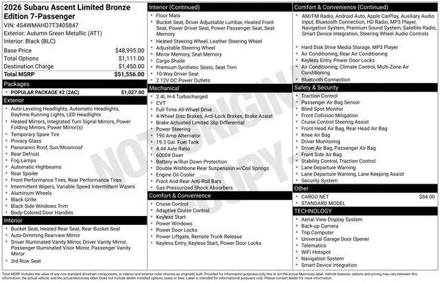 Used 2026 Brown Subaru Limited Bronze Edition image 2