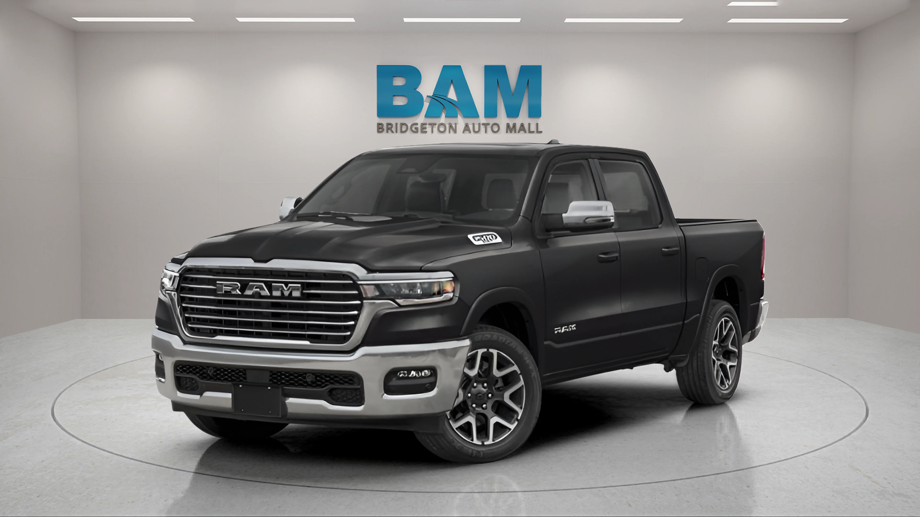 New 2027 Diamond Black Crystal Pearlcoat Ram Laramie image 2