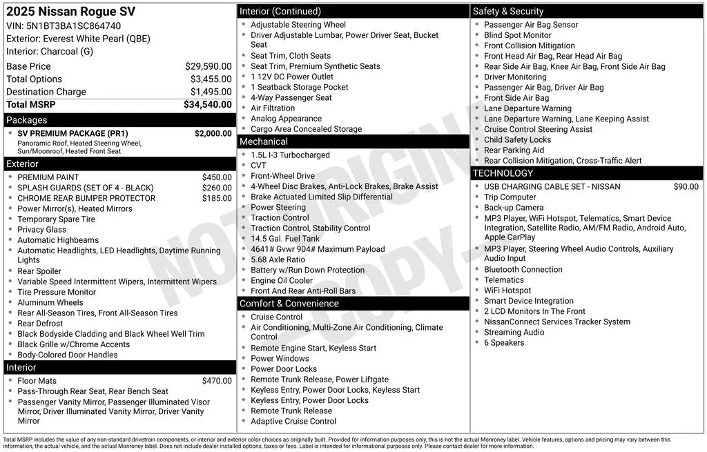 Certified Used 2025 White/off-white Nissan SV image 12
