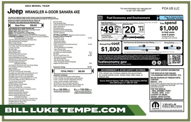 2023 Jeep Wrangler Sahara 4xe