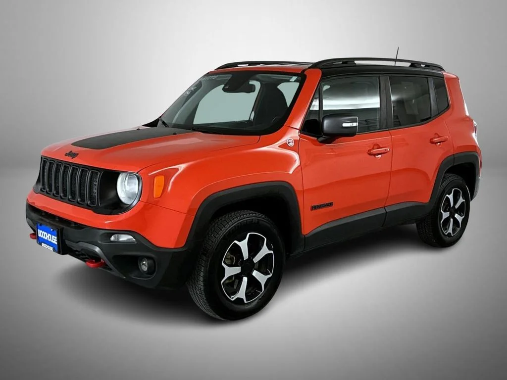 Used 2021 Orange Jeep Trailhawk image 1
