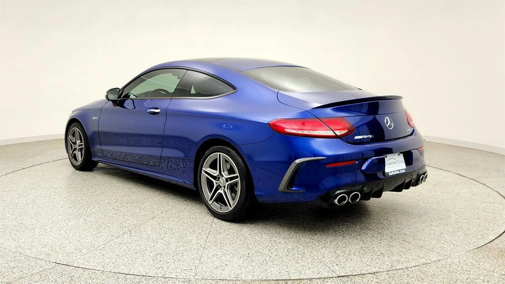 Used 2019 Brilliant Blue Metallic Mercedes-Benz AMG® C 43 4MATIC Coupe w/ Multimedia Pkg & Leather, Upholstery image 5