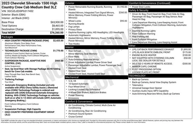 Certified Used 2023 Black Chevrolet High Country image 36