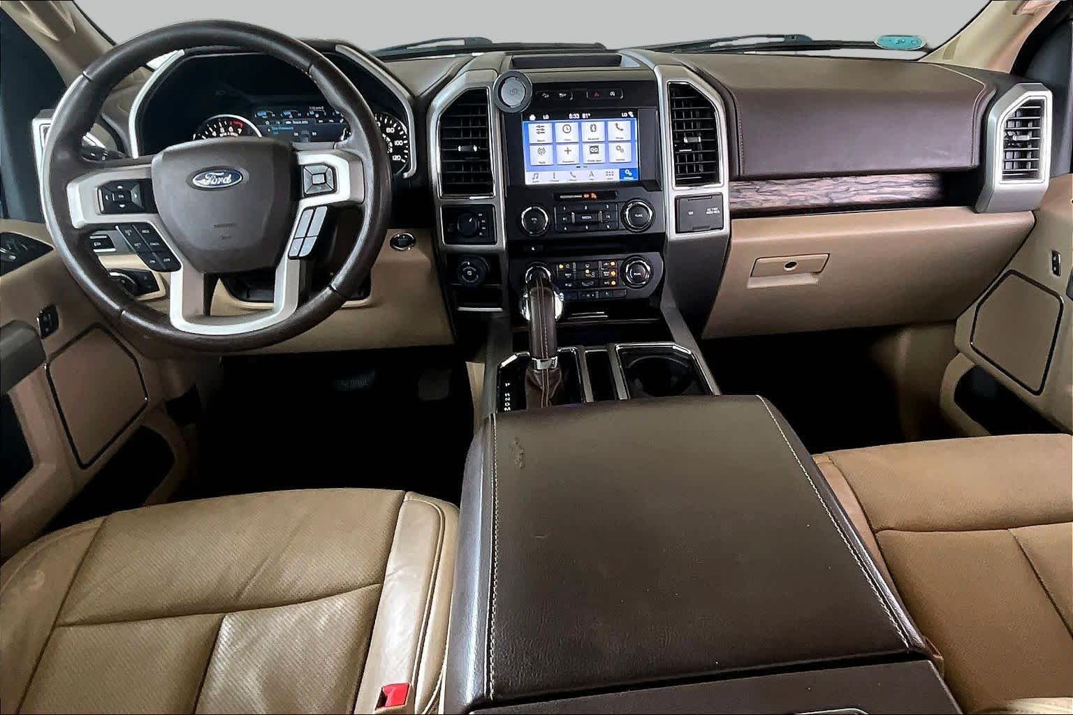 Used 2018 White Platinum Metallic Tri-Coat/Stone Gray Ford LARIAT image 15