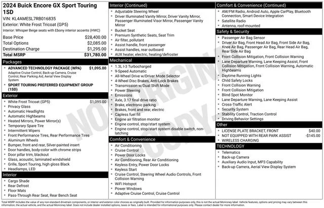 Used 2024 White Buick Sport Touring image 32