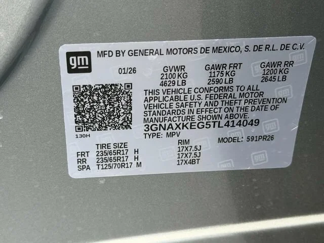 New 2026 Sterling Gray Metallic Chevrolet ACTIV image 10
