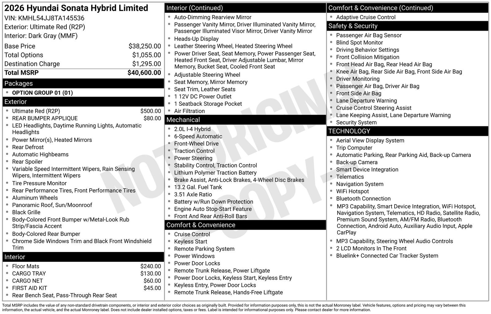 Certified Used 2026 Red Hyundai Limited image 77