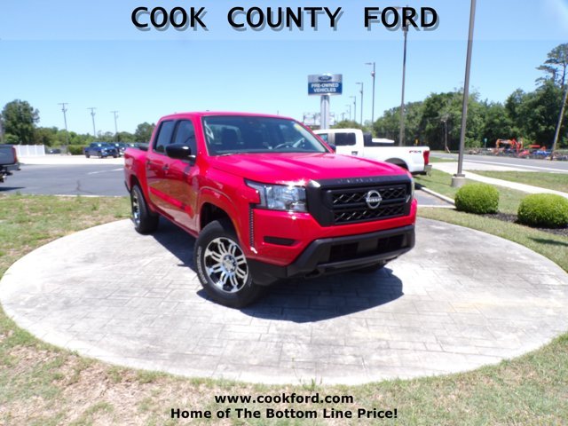 Red Alert 2022 Nissan Frontier S Crew Cab 4WD Pickup Truck Four-Wheel Drive