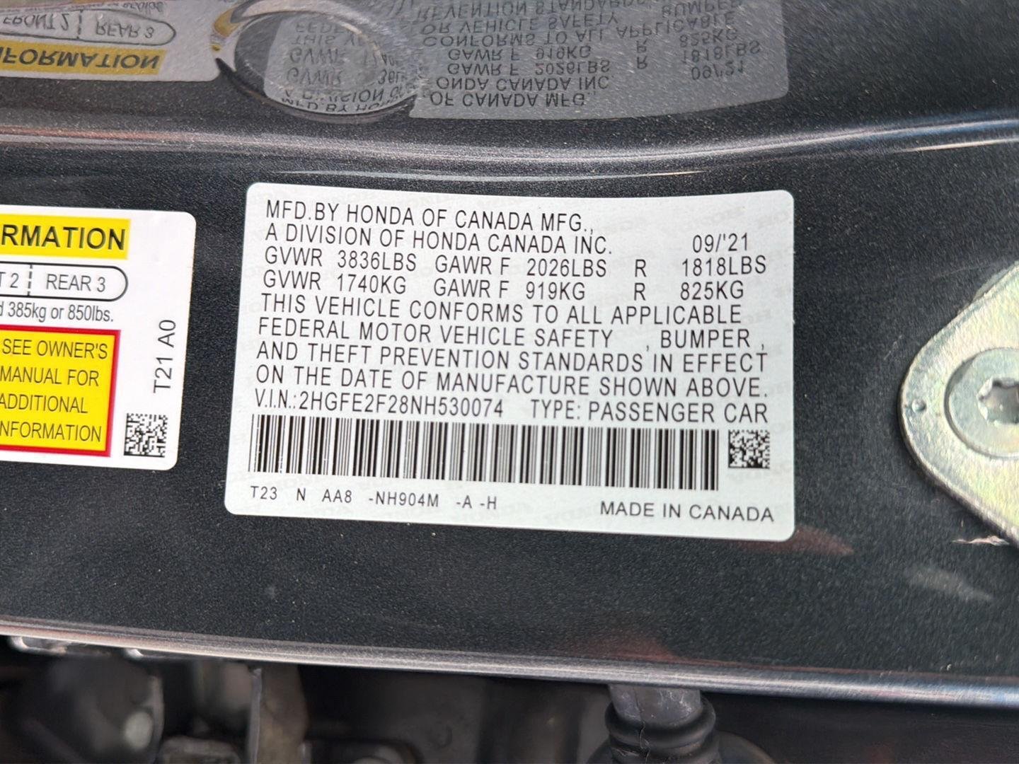 Used 2022 Meteorite Gray Metallic Honda LX image 39