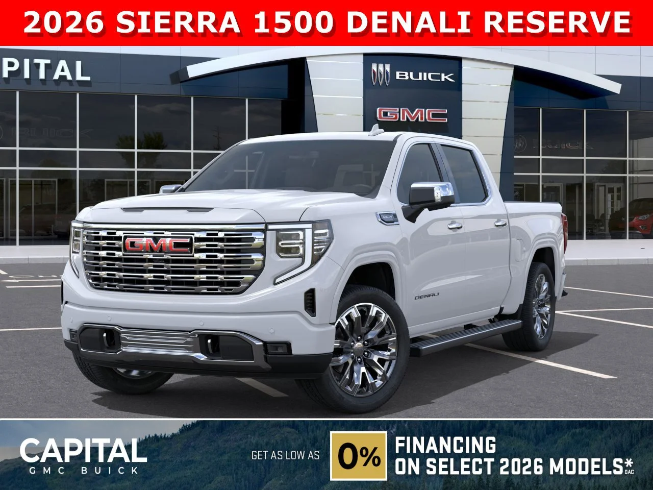 New 2026 GLACIER WHITE TRICOAT GMC Denali image 1