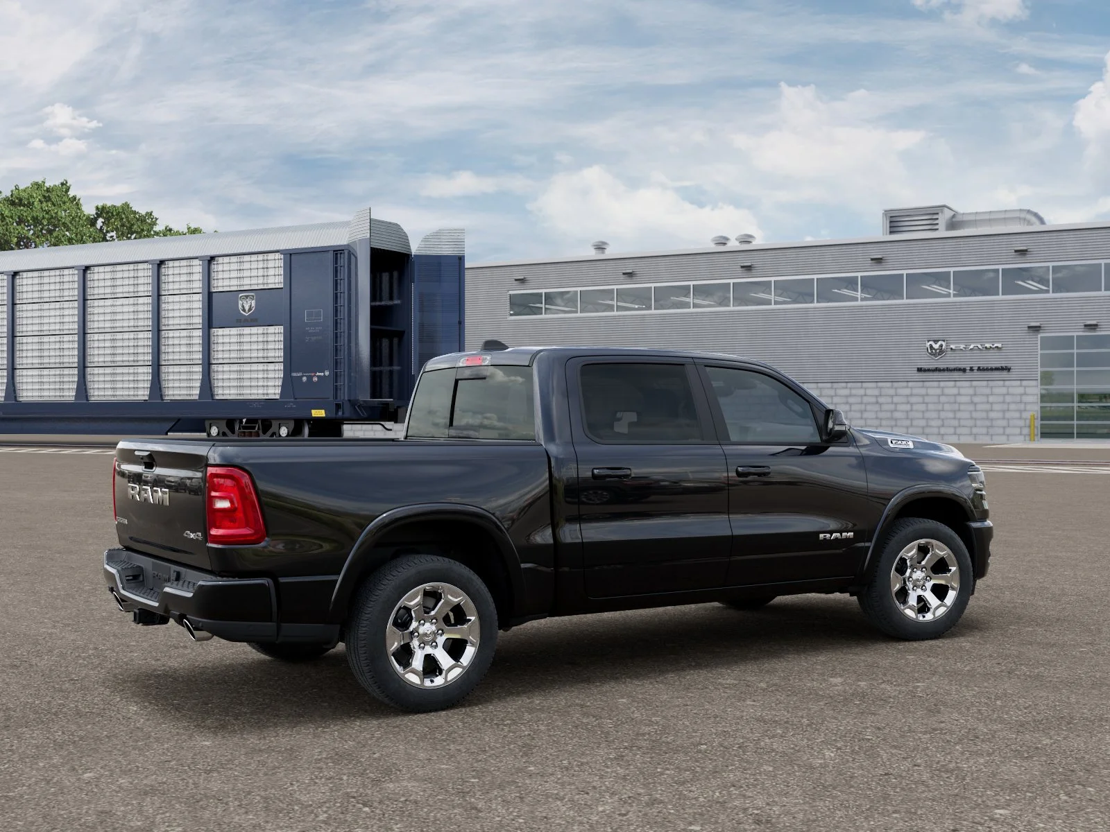 New 2027 Diamond Black Crystal Pearl-Coat Exterior Paint RAM BIG HORN image 2