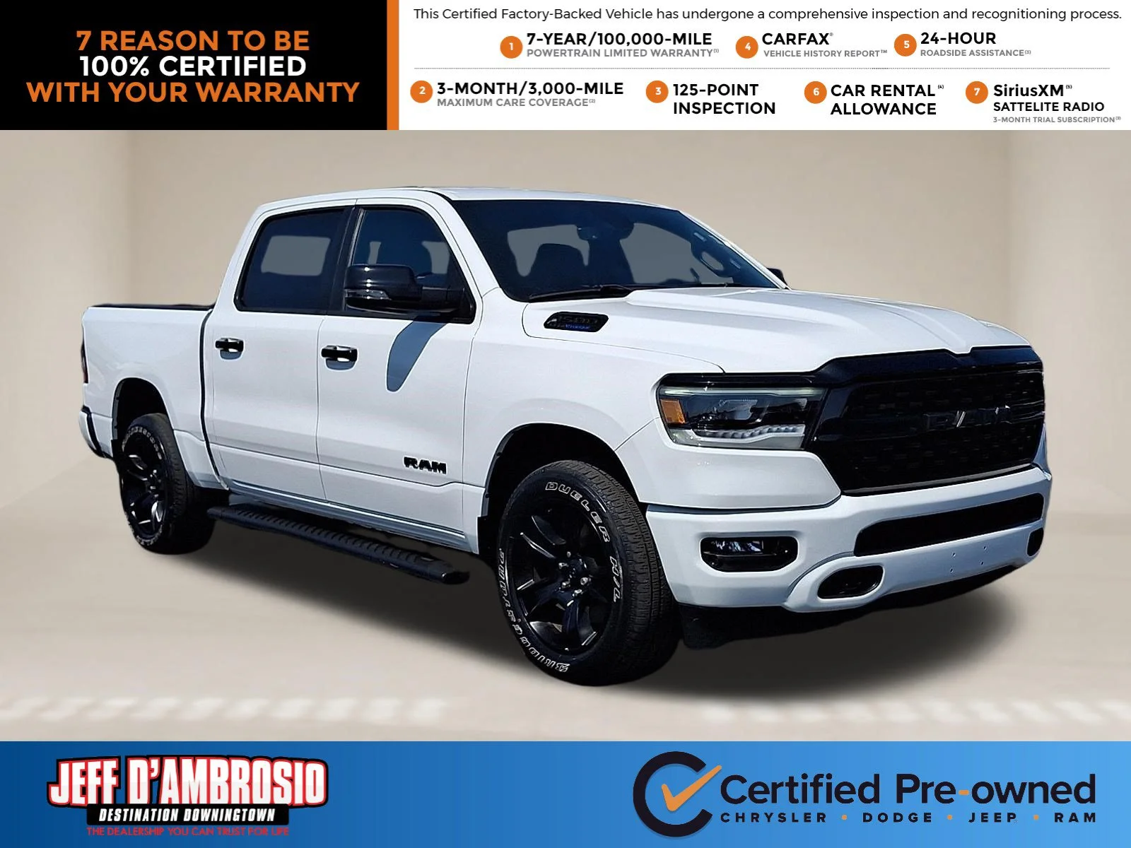 Certified Used 2023 Bright White Clearcoat Ram Big Horn image 1