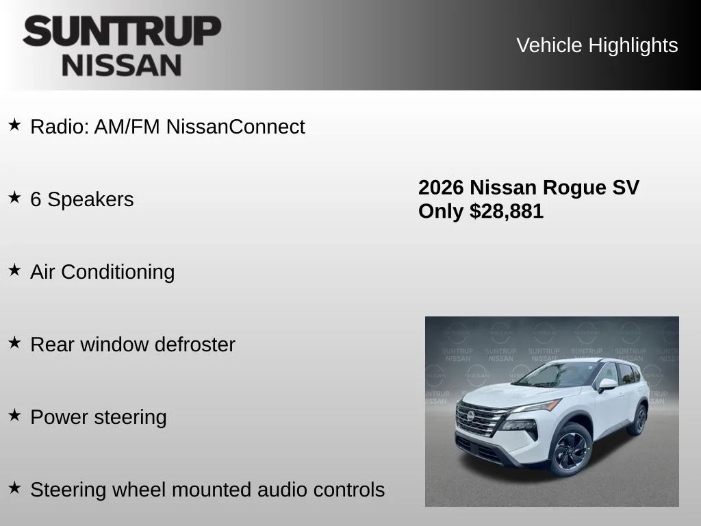 Used 2026 White Nissan SV image 8