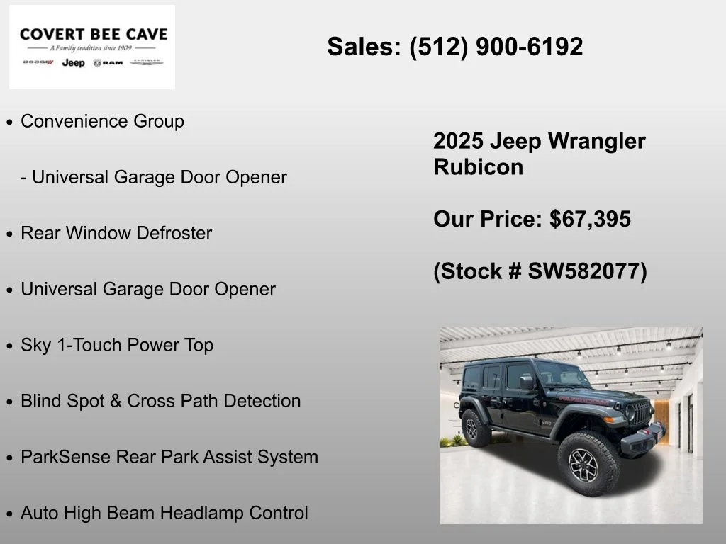New 2025 Black Clear-Coat Exterior Paint Jeep Rubicon image 13