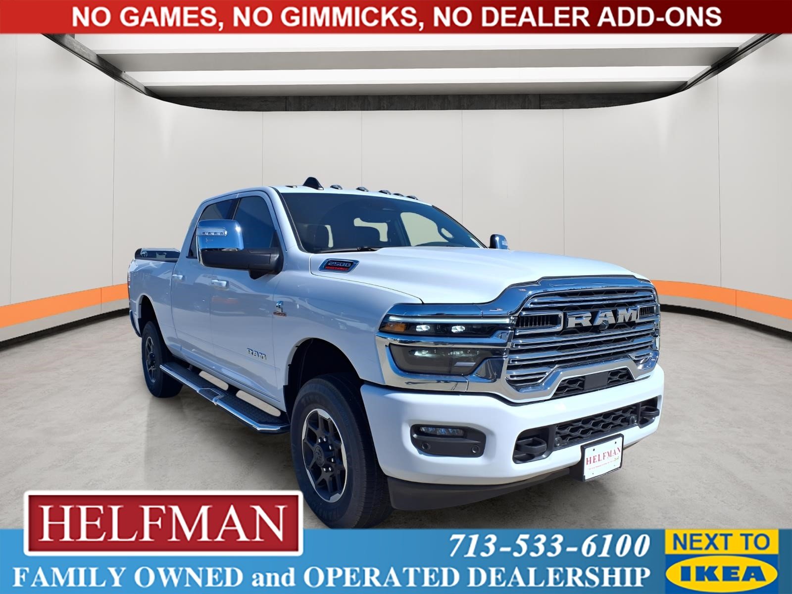 New 2026 Bright White Clear-Coat Exterior Paint RAM Laramie image 1