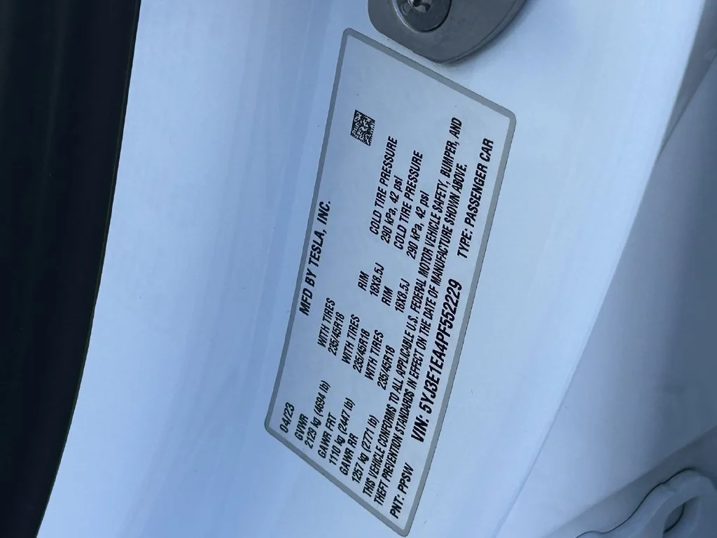 Used 2023 Pearl White Multi-Coat Tesla Base image 32