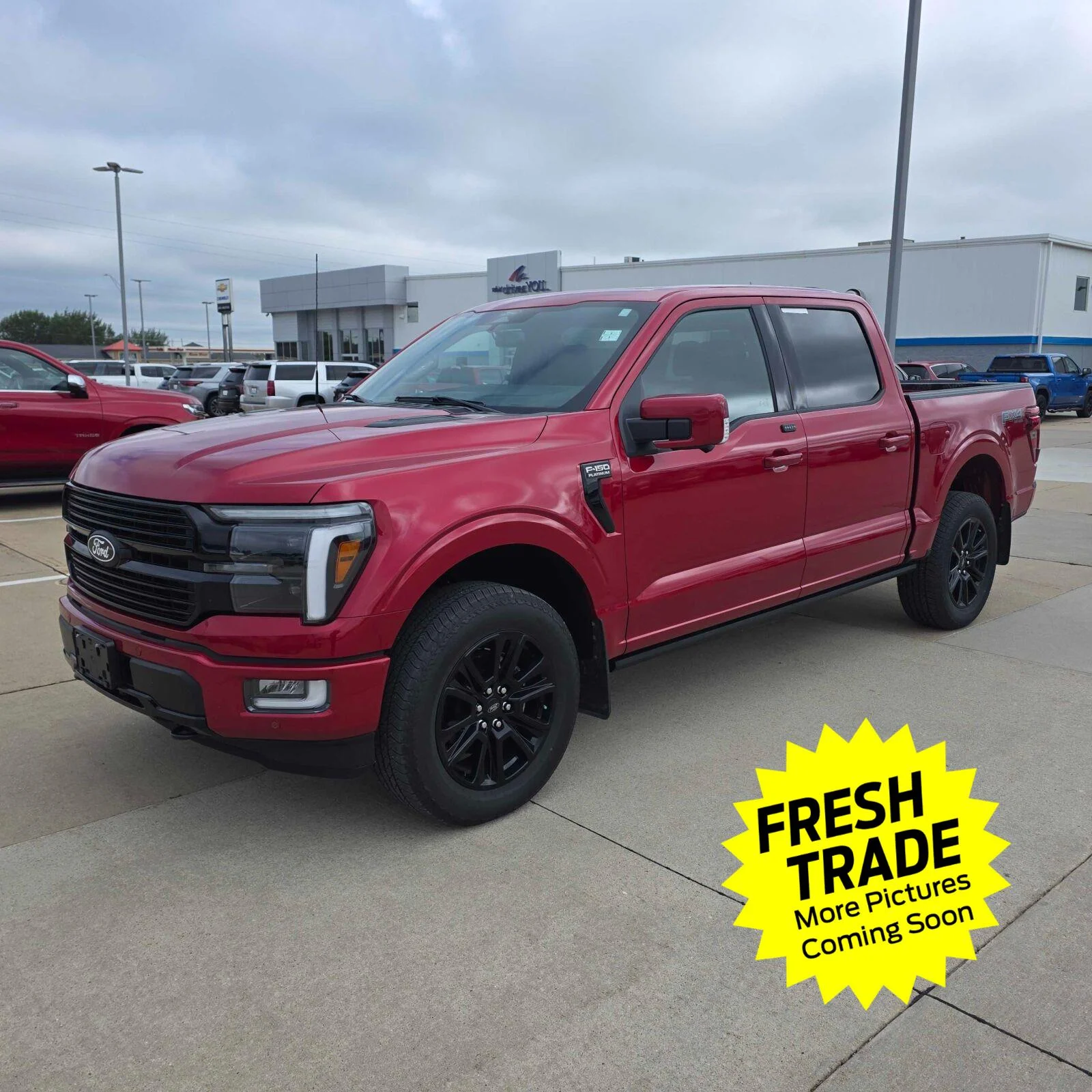 Used 2025 Rapid Red Metallic Tinted Clearcoat Ford Platinum image 1