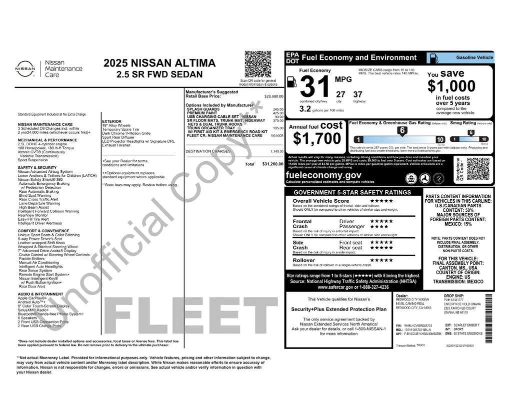 Used 2025 Scarlet Ember Nissan 2.5 SR image 37