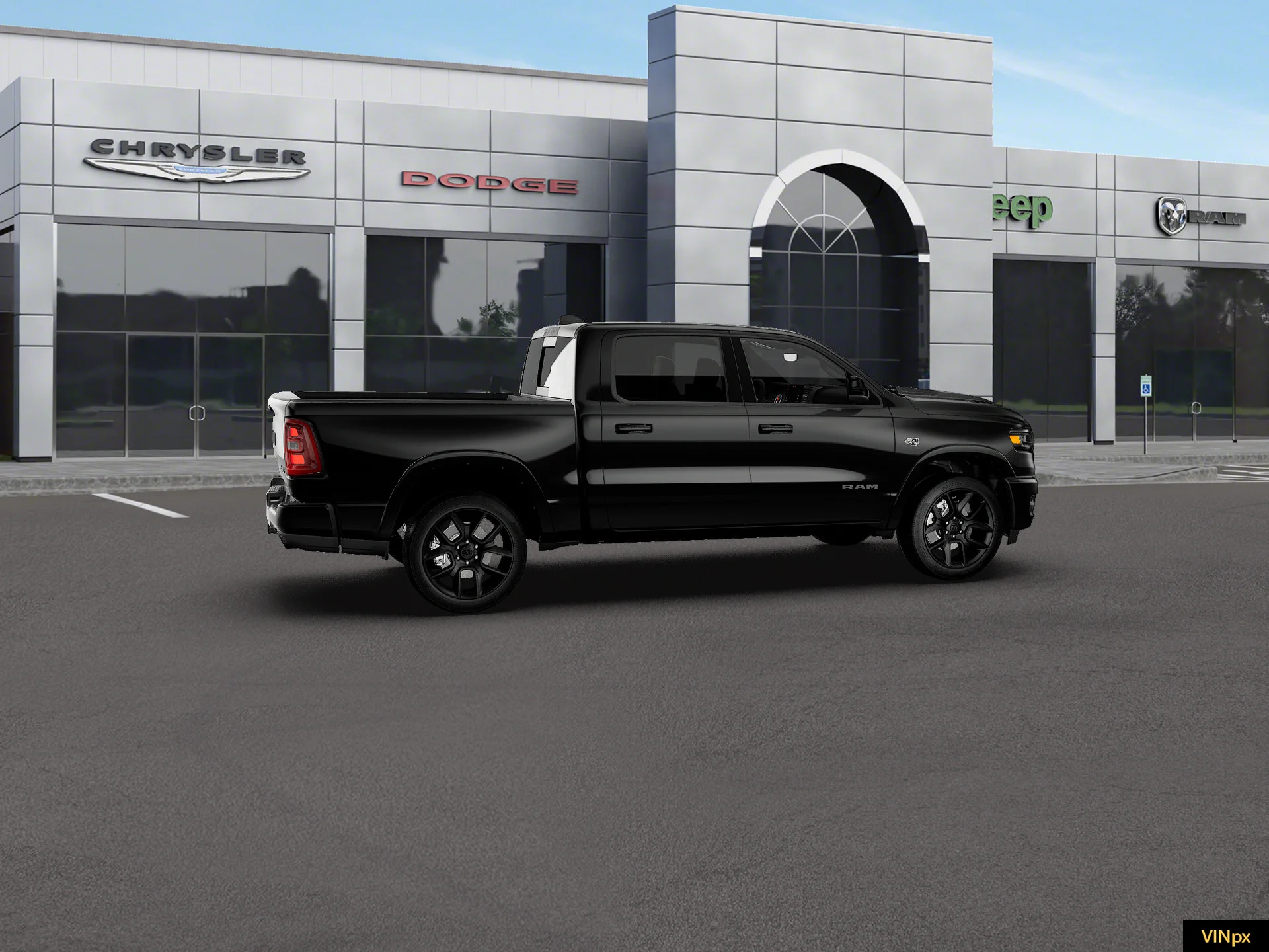 New 2027 Diamond Black Crystal Pearlcoat Ram Laramie image 15