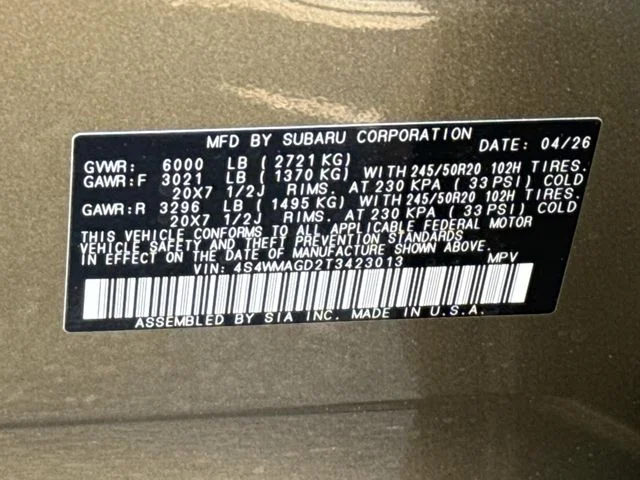 New 2026 AUTUMN GREEN METALLIC Subaru Limited 7-Passenger image 30
