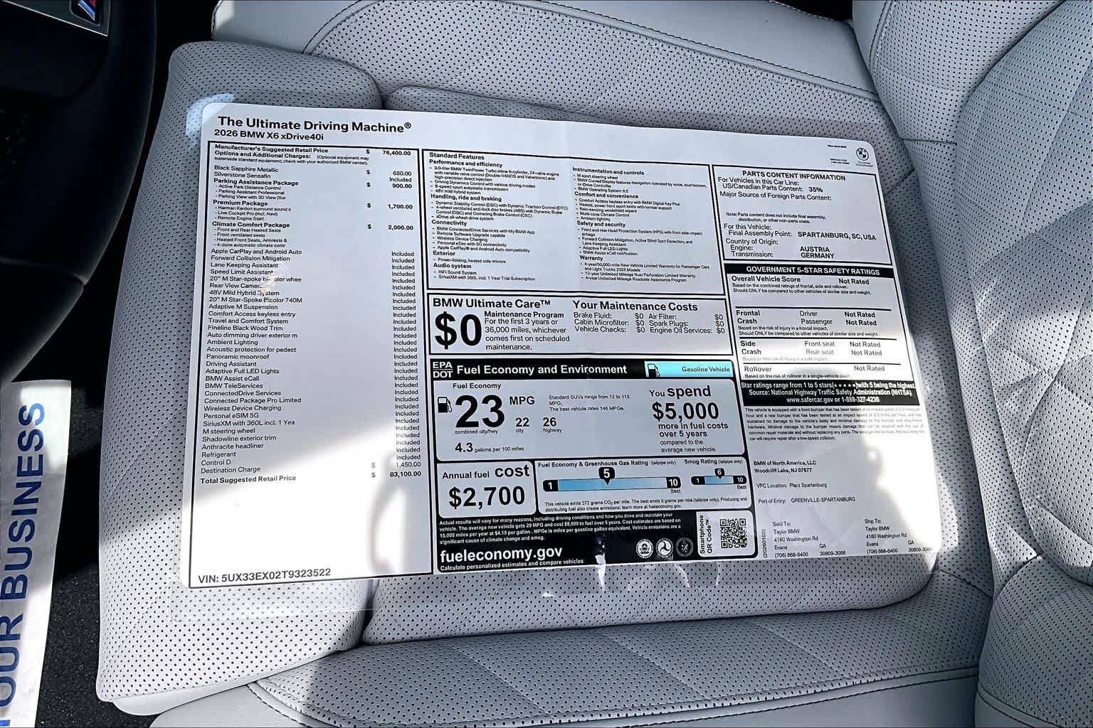 New 2026 Black Sapphire Metallic BMW xDrive40i image 19