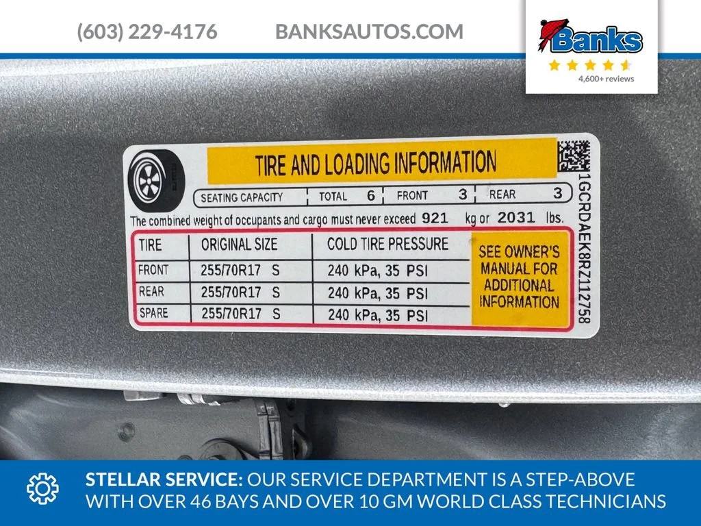 Certified Used 2024 Sterling Gray Metallic Chevrolet WT image 9